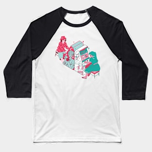 Fighting game girl vs boy Baseball T-Shirt